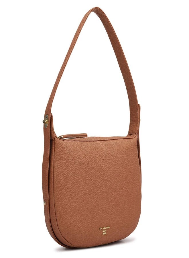 Da Milano Leather Brown Leather Hobo (Small) - Image 2